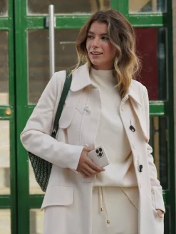 Abrigos Y Chaquetas|Chaquetas De Mujer-Mariquita Trasquilá ABRIGO LARGO OLIVIA Beige