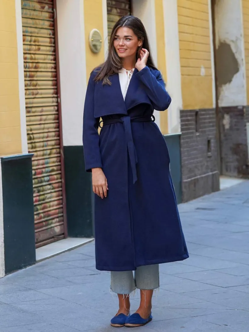 Abrigos Y Chaquetas|Chaquetas De Mujer-Mariquita Trasquilá ABRIGO MAXI SOLAPA
