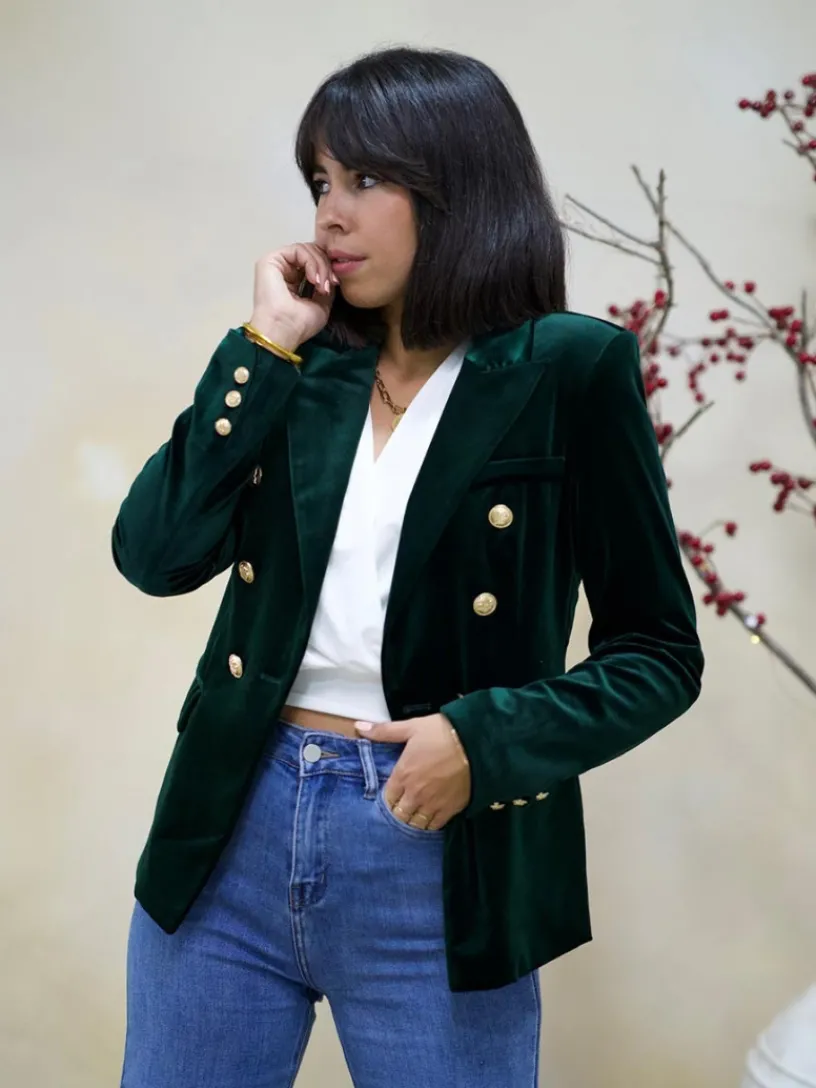 Abrigos Y Chaquetas|Chaquetas De Mujer-Mariquita Trasquilá BLAZER TERCIOPELO