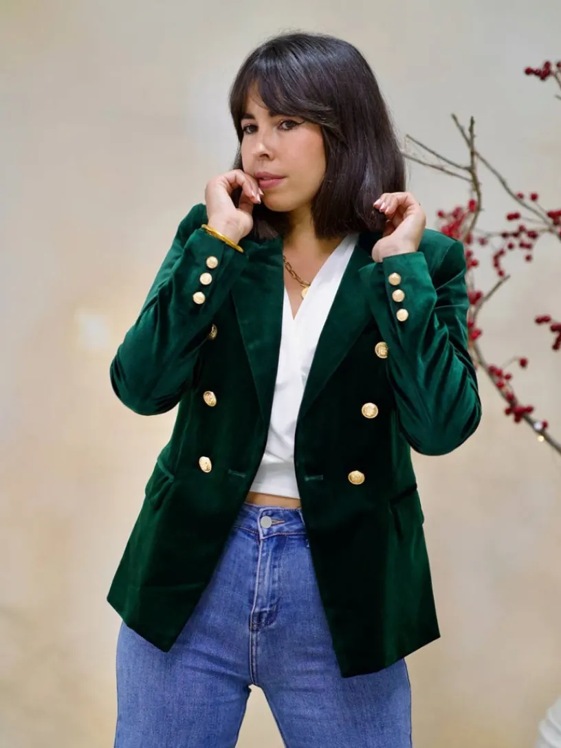 Abrigos Y Chaquetas|Chaquetas De Mujer-Mariquita Trasquilá BLAZER TERCIOPELO