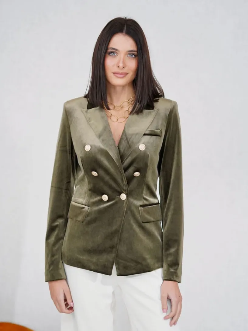 Abrigos Y Chaquetas|Chaquetas De Mujer-Mariquita Trasquilá BLAZER TERCIOPELO