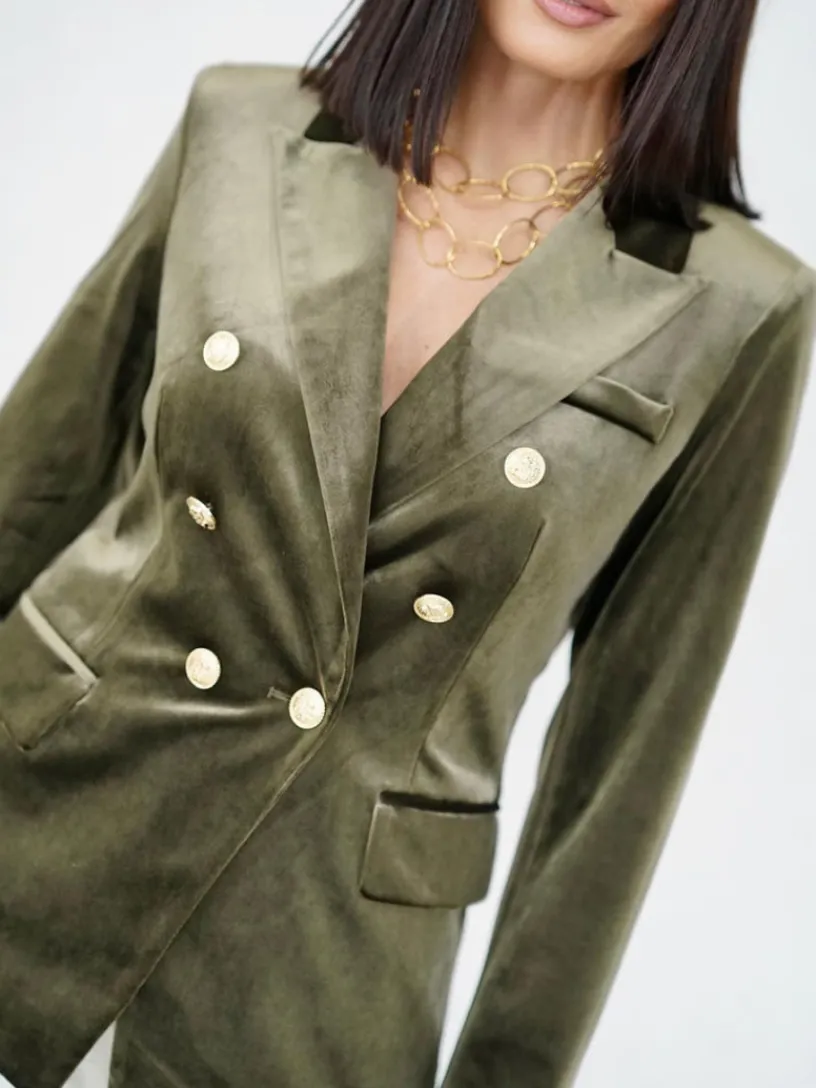 Abrigos Y Chaquetas|Chaquetas De Mujer-Mariquita Trasquilá BLAZER TERCIOPELO