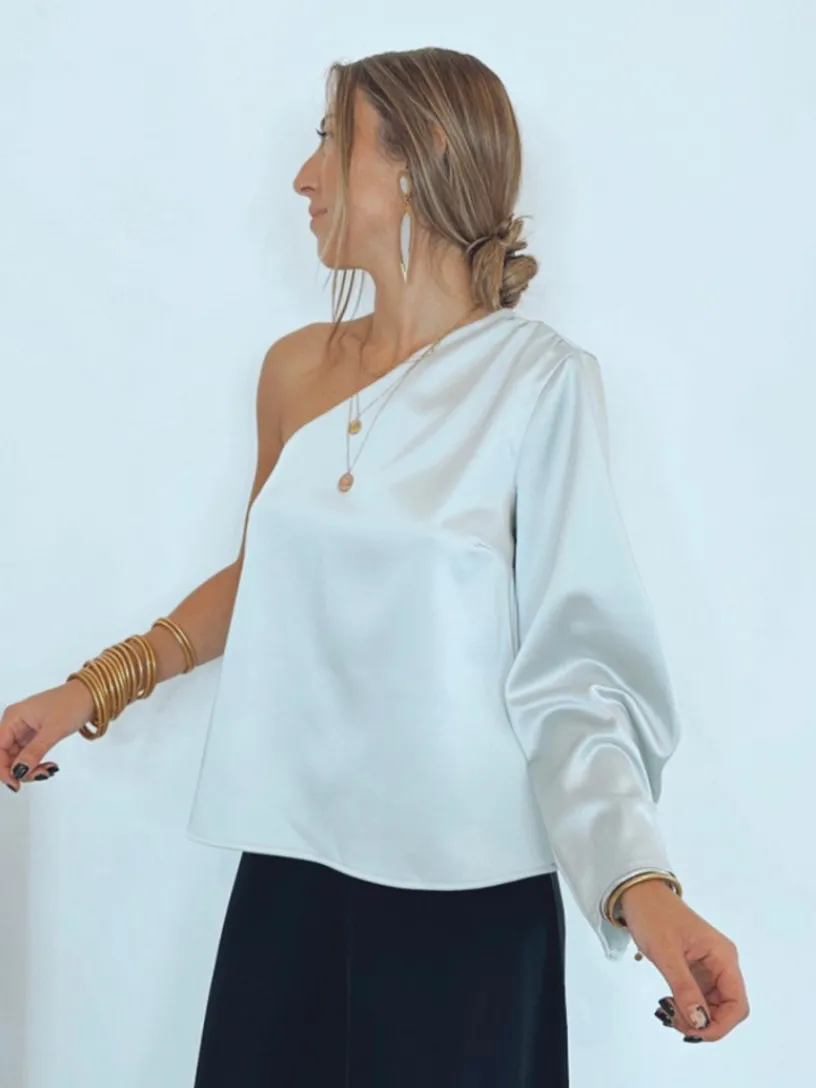 Blusas Y Camisas De Mujer|Blusas Y Tops De Fiesta-Mariquita Trasquilá BLUSA ASIMETRICA GLAM