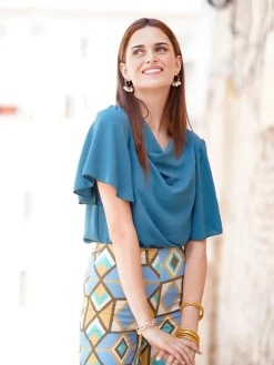 Blusas Y Camisas De Mujer|Blusas Y Tops De Fiesta-Mariquita Trasquilá BLUSA FLUIDA KITY