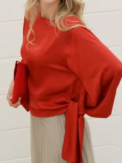 Blusas Y Camisas De Mujer|Blusas Y Tops De Fiesta-Mariquita Trasquilá BLUSA LAZO ALBORADA