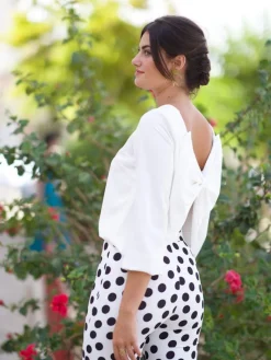 Blusas Y Tops De Fiesta-Mariquita Trasquilá BLUSA LAZO M.T.