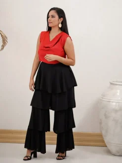 Blusas Y Camisas De Mujer|Blusas Y Tops De Fiesta-Mariquita Trasquilá BLUSA SATINADA CASCADA