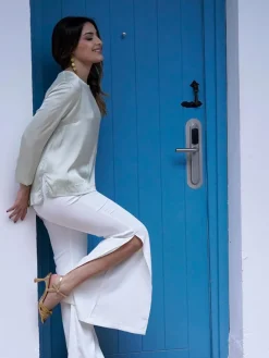 Blusas Y Camisas De Mujer|Blusas Y Tops De Fiesta-Mariquita Trasquilá BLUSA SATINADA VISCOSA RIO