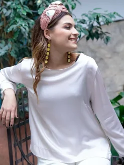 Blusas Y Camisas De Mujer|Blusas Y Tops De Fiesta-Mariquita Trasquilá BLUSA SATINADA VISCOSA RIO