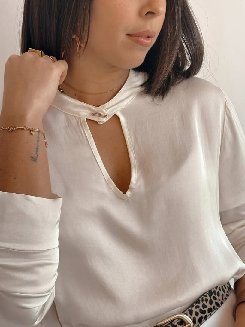 Blusas Y Camisas De Mujer-Mariquita Trasquilá BLUSA VISCOSA SEDA MAO