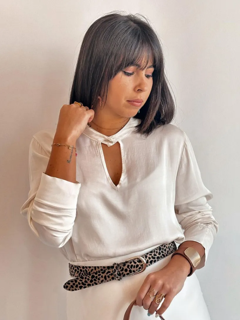 Blusas Y Camisas De Mujer-Mariquita Trasquilá BLUSA VISCOSA SEDA MAO