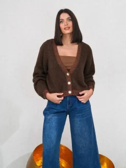 Jerséis Y Sudaderas De Mujer-Mariquita Trasquilá CARDIGAN CONTRASTE BRILLI
