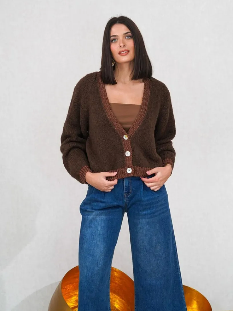 Jerséis Y Sudaderas De Mujer-Mariquita Trasquilá CARDIGAN CONTRASTE BRILLI
