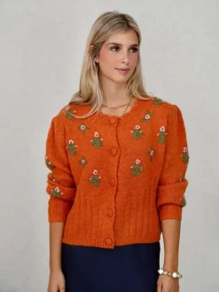 Jerséis Y Sudaderas De Mujer|Abrigos Y Chaquetas-Mariquita Trasquilá CARDIGAN FLORECILLAS