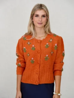 Jerséis Y Sudaderas De Mujer|Abrigos Y Chaquetas-Mariquita Trasquilá CARDIGAN FLORECILLAS