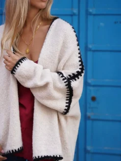 Jerséis Y Sudaderas De Mujer|Abrigos Y Chaquetas-Mariquita Trasquilá CARDIGAN OVERSIZE PESPUNTES
