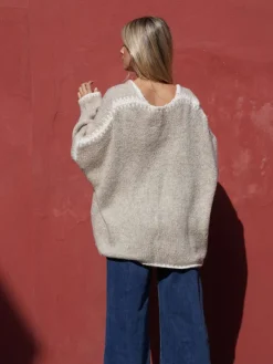 Jerséis Y Sudaderas De Mujer|Abrigos Y Chaquetas-Mariquita Trasquilá CARDIGAN OVERSIZE PESPUNTES