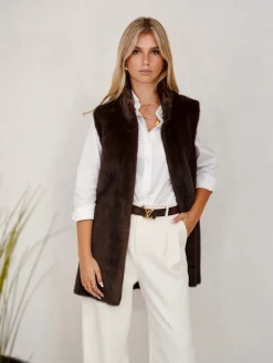 Abrigos Y Chaquetas|Chaquetas De Mujer-Mariquita Trasquilá CHALECO PELO SINTETICO