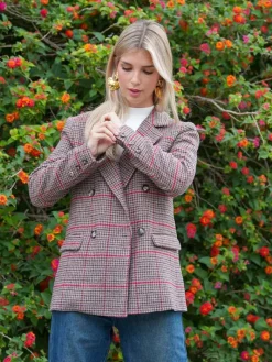 Abrigos Y Chaquetas|Chaquetas De Mujer-Mariquita Trasquilá CHAQUETA TARTAN BeigeTostado