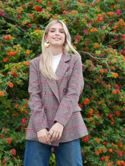 Abrigos Y Chaquetas|Chaquetas De Mujer-Mariquita Trasquilá CHAQUETA TARTAN BeigeTostado