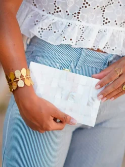 Bolsos De Fiesta-Mariquita Trasquilá CLUTCH NACAR Blancoroto
