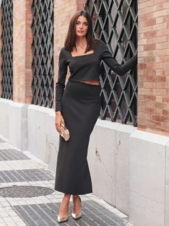 Faldas De Mujer|Vestidos De Mujer-Mariquita Trasquilá CONJUNTO MIDI LULU