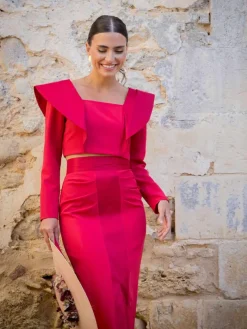 Vestidos Invitadas Boda De Día|Vestidos De Invitada Comunión-Mariquita Trasquilá CONJUNTO SOLERA Rojo