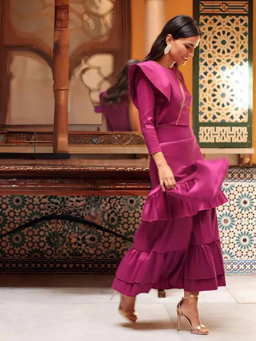 Vestidos Invitadas Boda De Día|Vestidos De Graduación-Mariquita Trasquilá FALDA IRIS VERONA