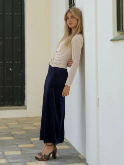 Faldas De Mujer|Vestidos De Terciopelo-Mariquita Trasquilá FALDA TERCIOPELO MIDI