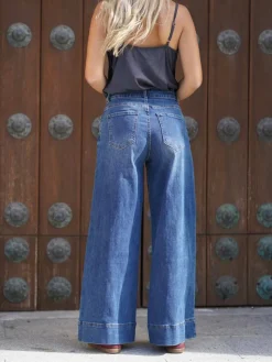 Pantalones De Mujer-Mariquita Trasquilá JEANS PINZAS VaqueroOscuro