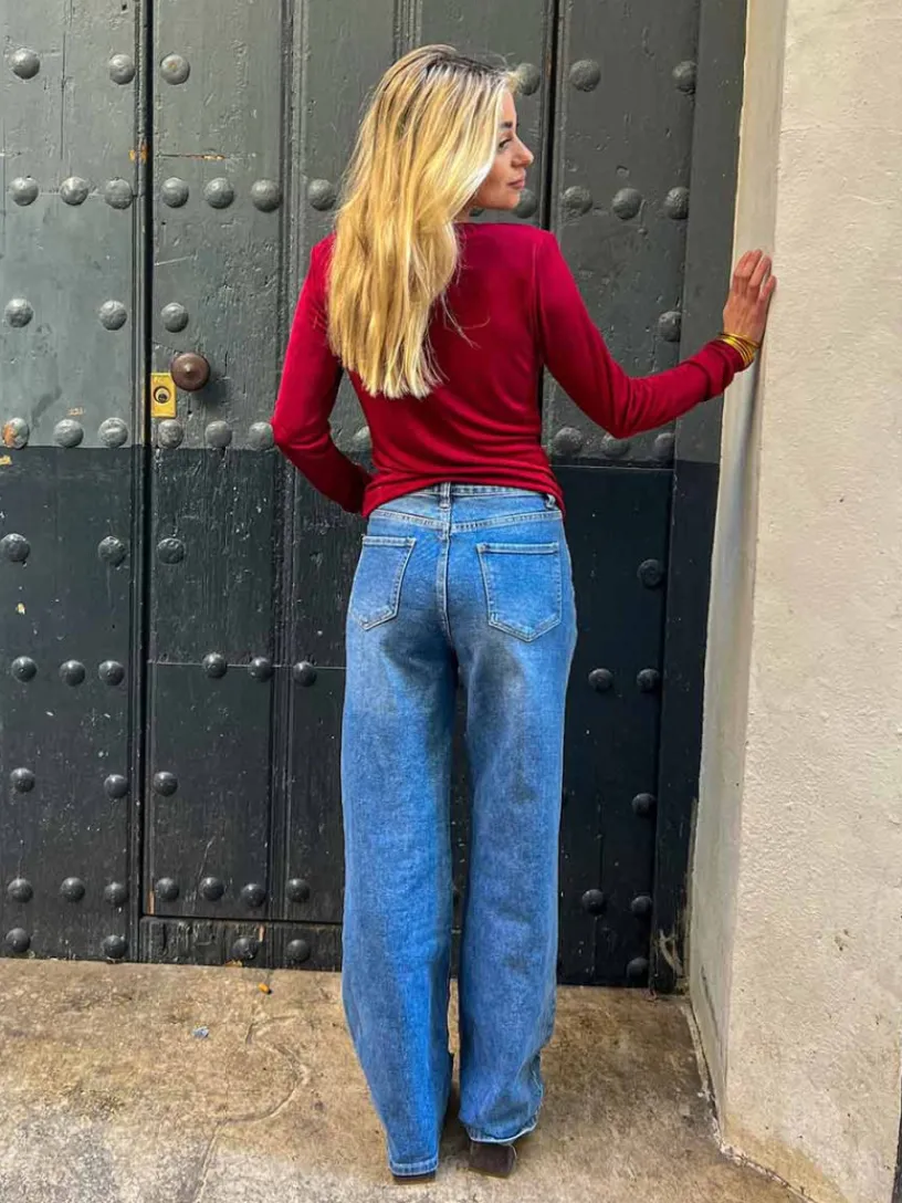 Pantalones De Mujer-Mariquita Trasquilá JEANS ROTOS FANTASIA Denim