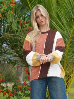 Jerséis Y Sudaderas De Mujer-Mariquita Trasquilá JERSEY ARCOIRIS WINTER Teja