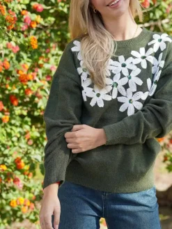 Jerséis Y Sudaderas De Mujer-Mariquita Trasquilá JERSEY MARGARITA VerdeCaqui