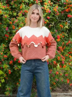 Jerséis Y Sudaderas De Mujer-Mariquita Trasquilá JERSEY ZIG ZAG LENTEJUELAS