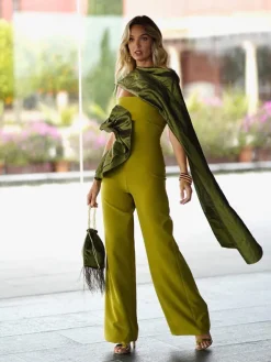 Vestidos De Graduación|Vestido De Puesta De Largo-Mariquita Trasquilá MONO VOLANTE RETAMA