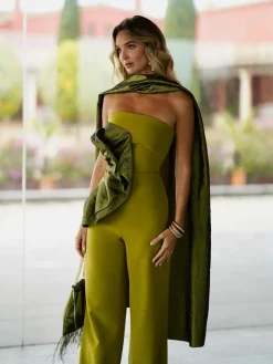Vestidos De Graduación|Vestido De Puesta De Largo-Mariquita Trasquilá MONO VOLANTE RETAMA