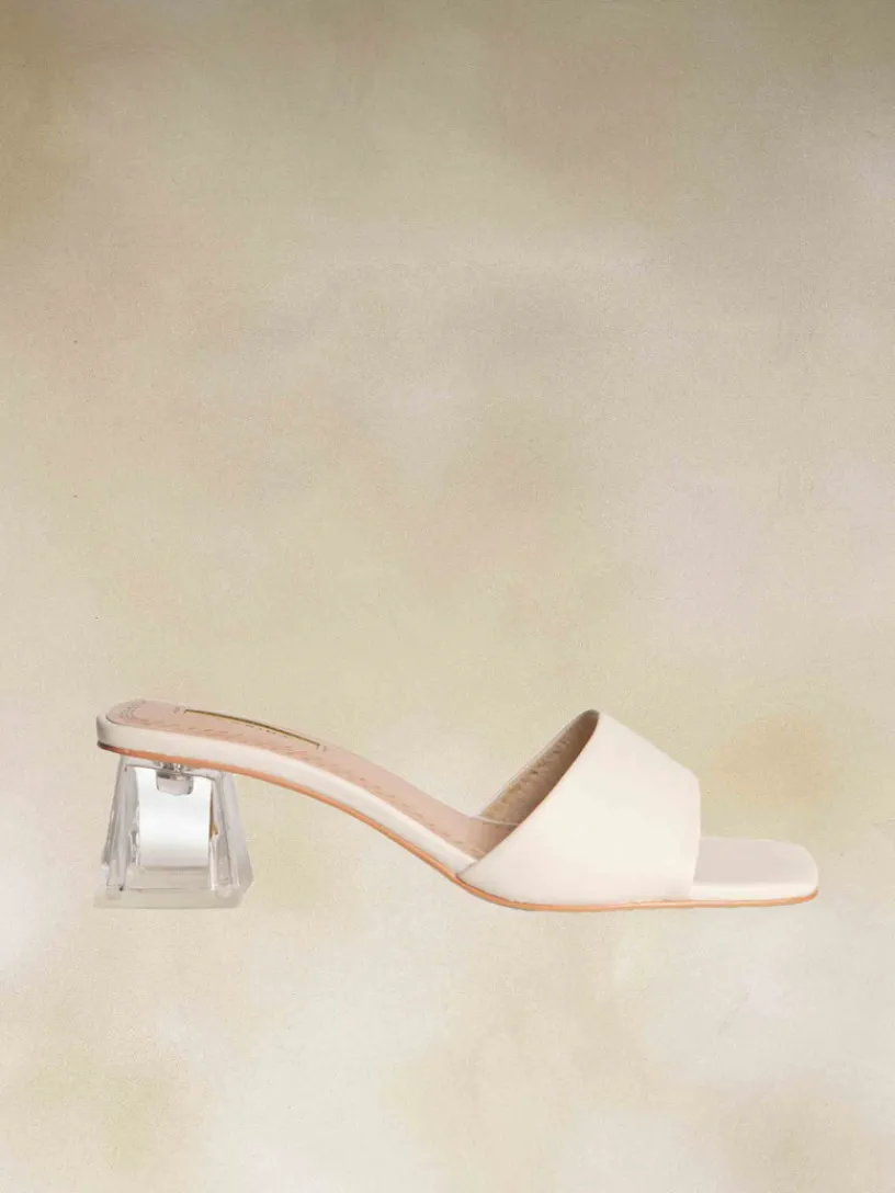 Zapatos De Fiesta|Street Style-Mariquita Trasquilá MULE TACON ANCHO Blancoroto