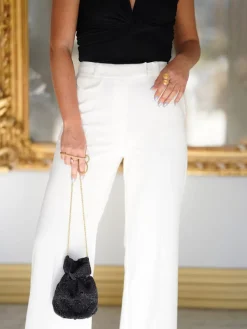 Pantalones De Mujer-Mariquita Trasquilá PANTALON CLASICO Blanco