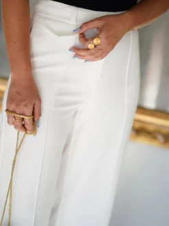 Pantalones De Mujer-Mariquita Trasquilá PANTALON CLASICO Blanco