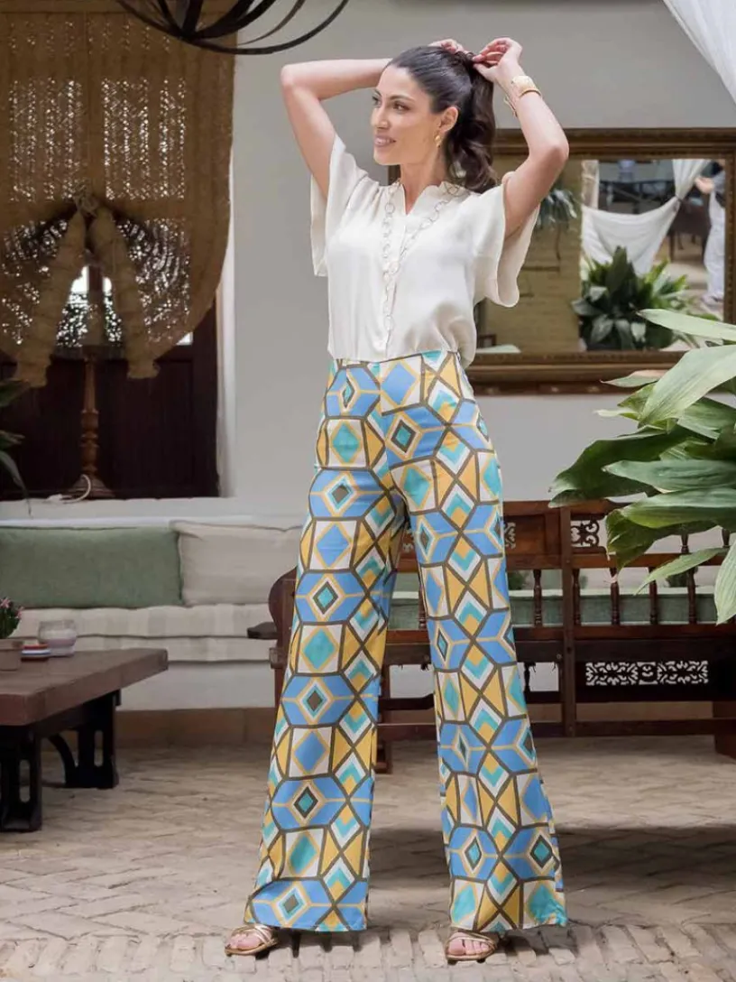 Pantalones De Mujer|Pantalones De Fiesta-Mariquita Trasquilá PANTALON DEBA AmarilloMostaza