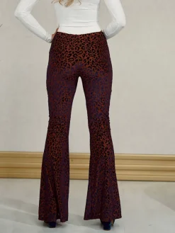 Pantalones De Mujer|Pantalones De Fiesta-Mariquita Trasquilá PANTALON FLARE LEOPARD