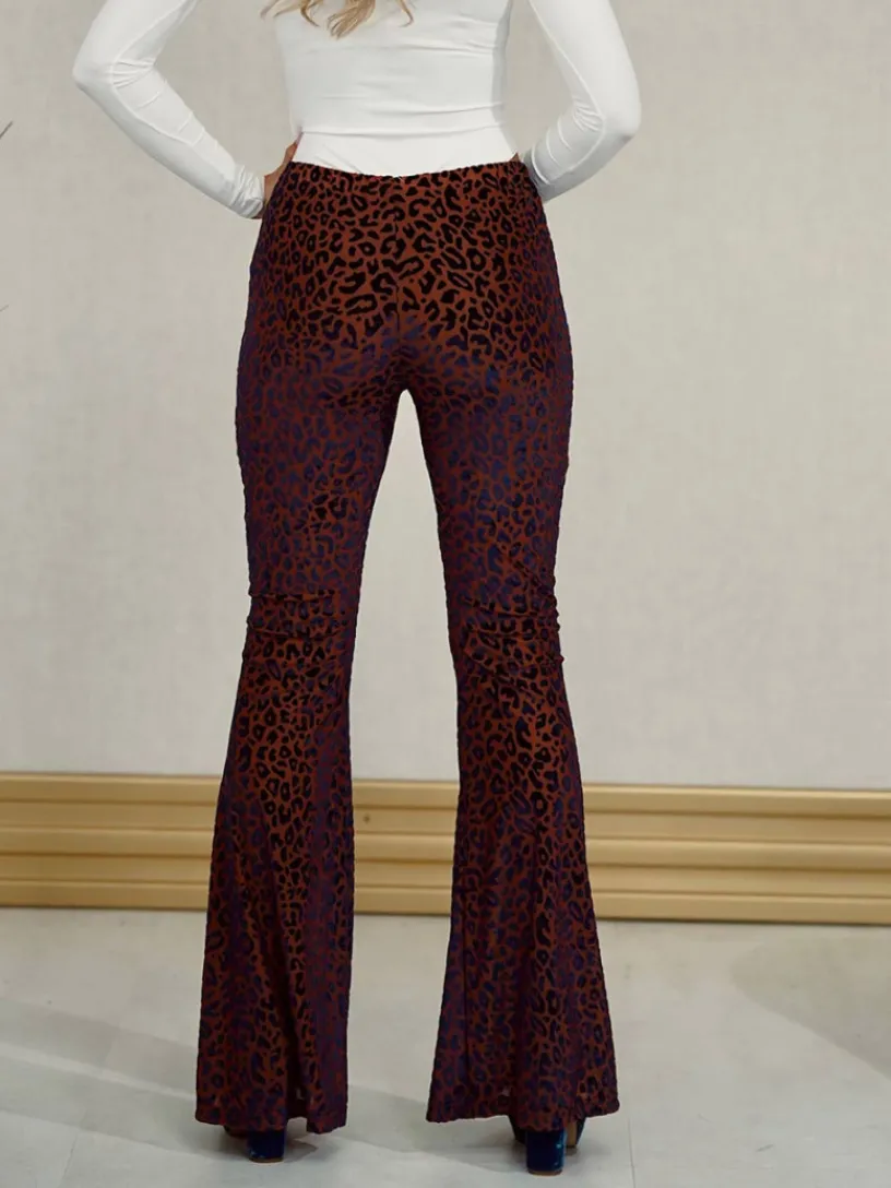 Pantalones De Mujer|Pantalones De Fiesta-Mariquita Trasquilá PANTALON FLARE LEOPARD