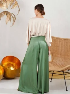 Pantalones De Mujer|Pantalones De Fiesta-Mariquita Trasquilá PANTALON PALAZZO DUNA