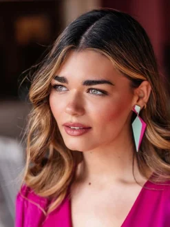 Joyas-Mariquita Trasquilá PENDIENTES OLVERA Aguamarina
