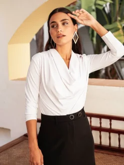 Blusas Y Camisas De Mujer|Blusas Y Tops De Fiesta-Mariquita Trasquilá TOP DE PUNTO CASCADA AUTUMN