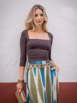 Blusas Y Camisas De Mujer|Blusas Y Tops De Fiesta-Mariquita Trasquilá TOP DRAPEADO
