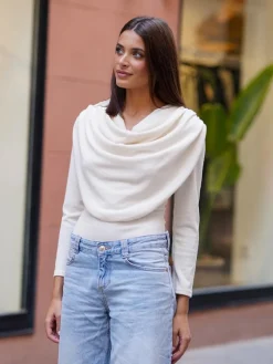 Blusas Y Camisas De Mujer|Blusas Y Tops De Fiesta-Mariquita Trasquilá TOP ESCOTE CASCADA
