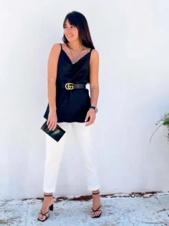 Blusas Y Camisas De Mujer|Blusas Y Tops De Fiesta-Mariquita Trasquilá TOP LENCERO CASCADA