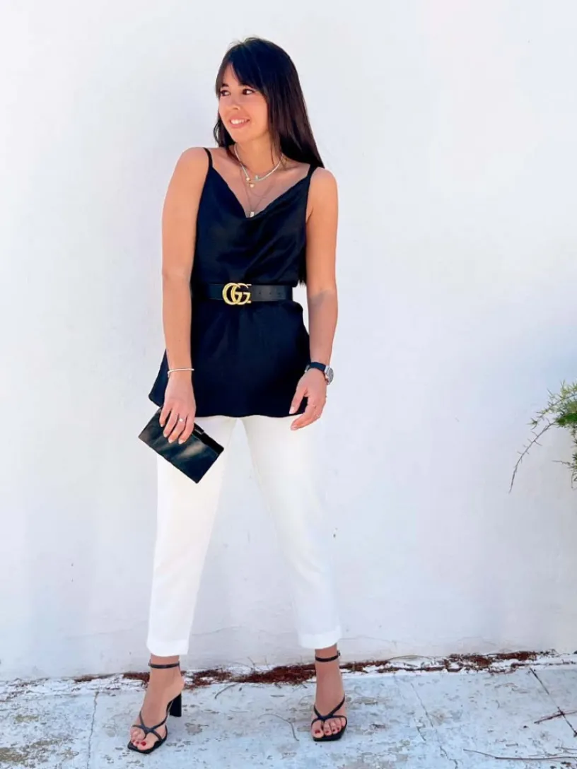Blusas Y Camisas De Mujer|Blusas Y Tops De Fiesta-Mariquita Trasquilá TOP LENCERO CASCADA
