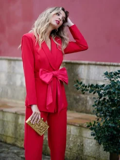 Vestidos De Invitada Comunión|Vestidos De Invitada Bautizo-Mariquita Trasquilá TRAJE MIRABRAS Rojo